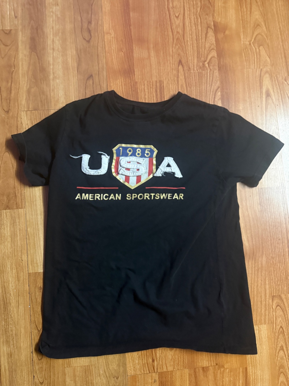 Black USA Graphic Short-Sleeve Tee - American Sportswear